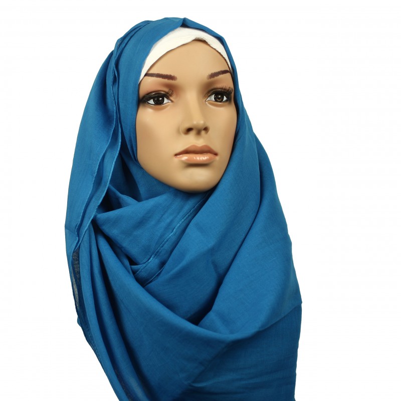 Ocean Blue Luxury Cotton Hijab