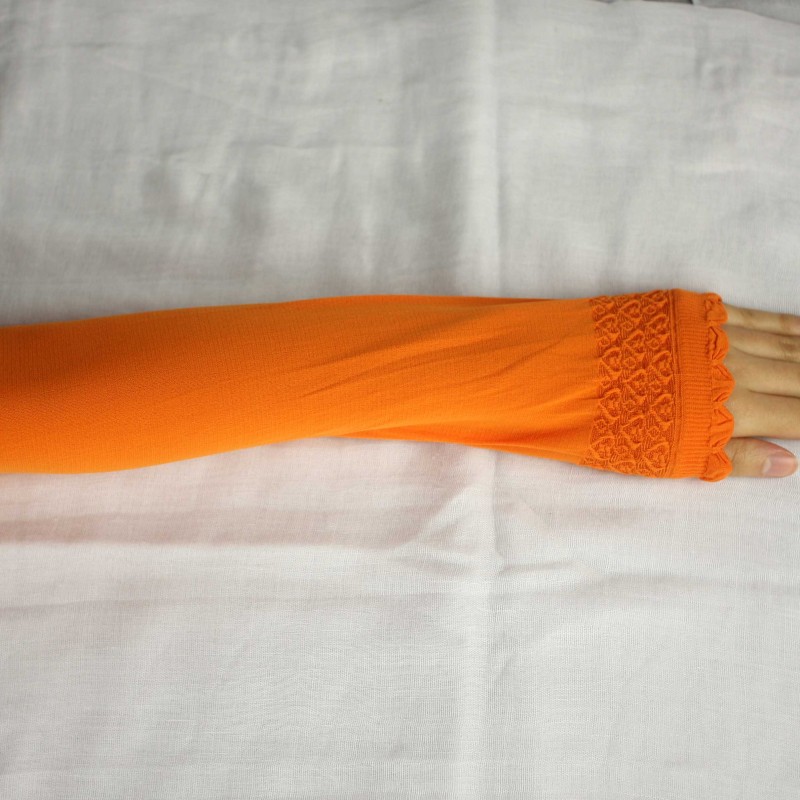 Orange Hijab Sleeves