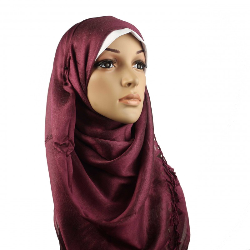 Burgundy Silk Hijab