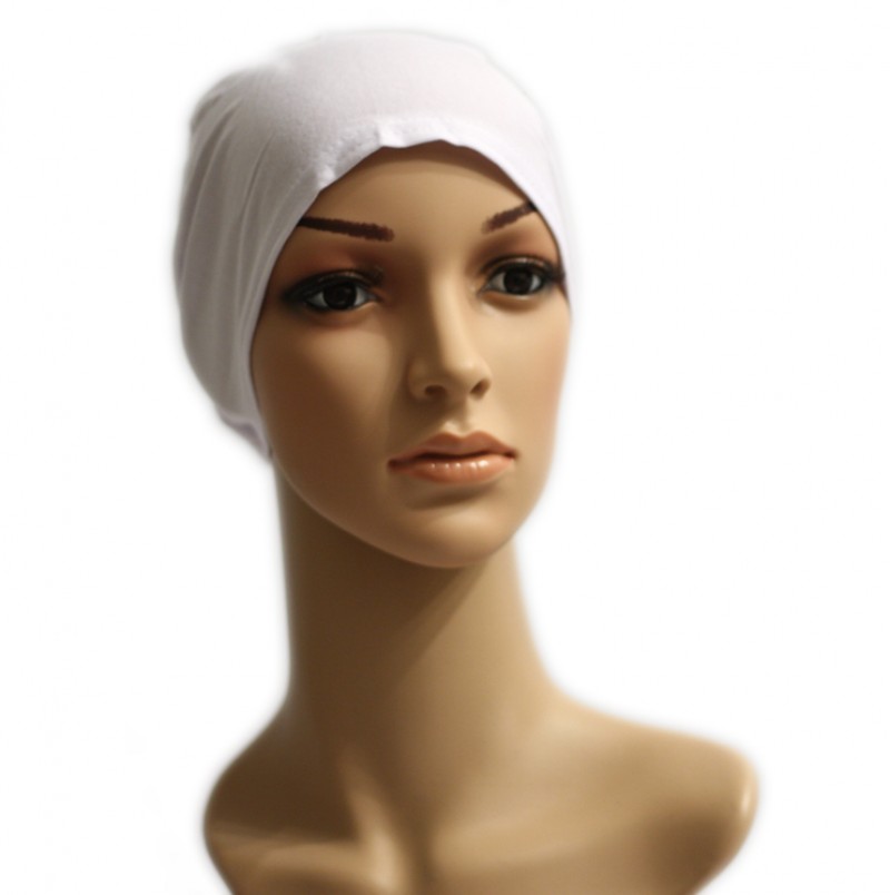 White Hijab Cap