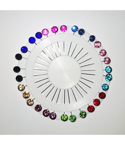 Vibrance Colours Crystal Hijab Pins