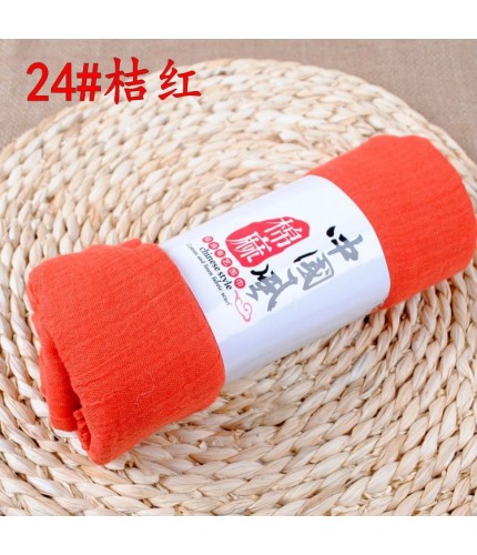 Orange Red 190x110cm Cotton Linen Plain Maxi Hijab Clearance