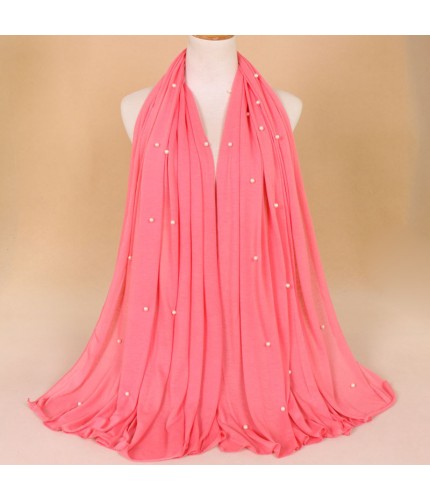 watermelon red Jersey Pearl Hijab Clearance