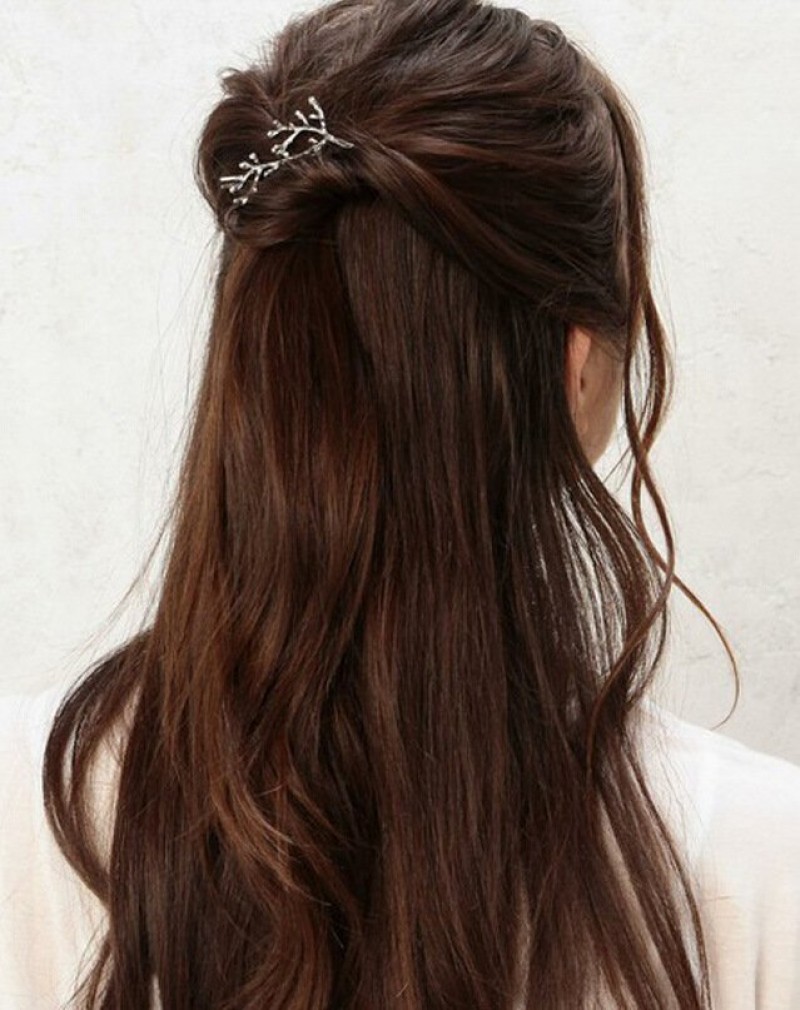 Silver Branch Hair clip