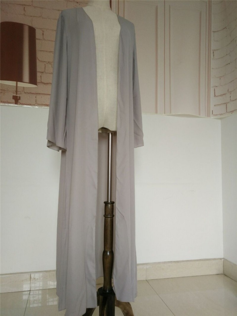 Grey Long Kimono Cardigan M 