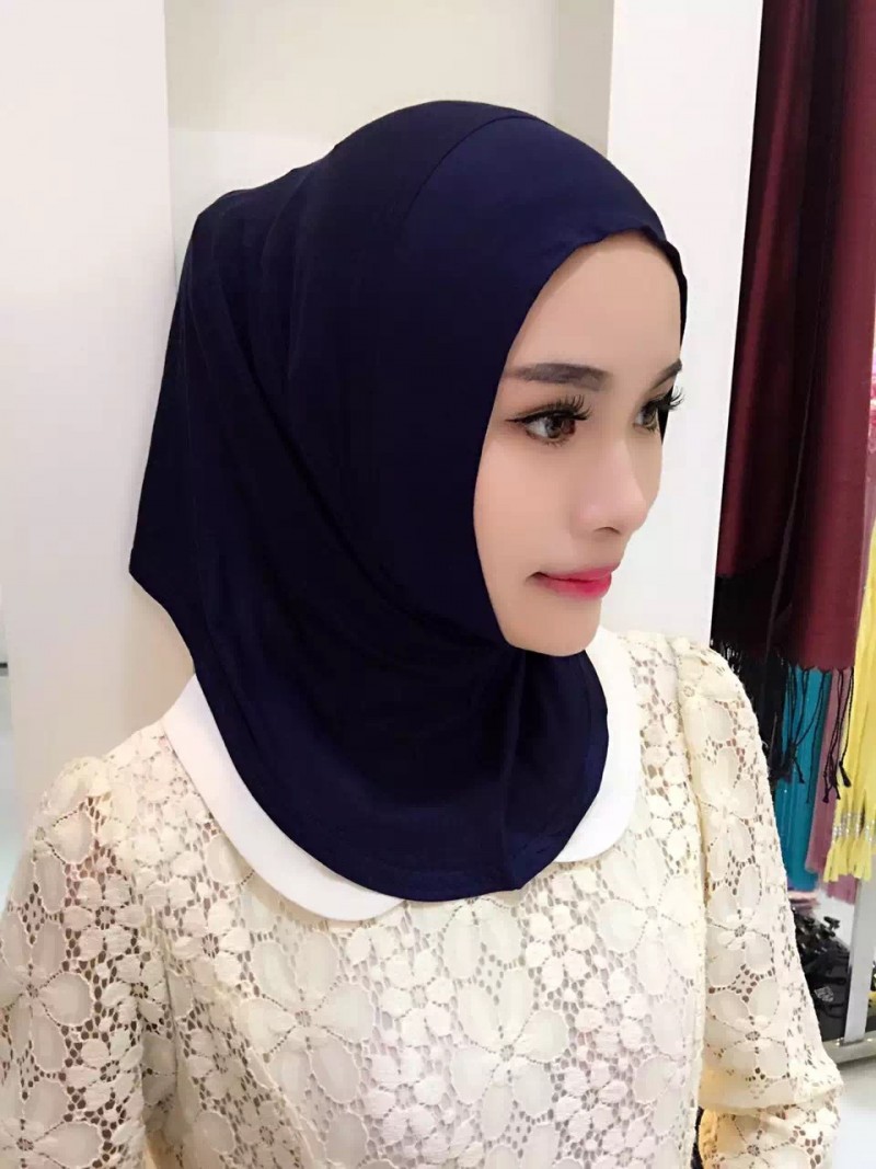 full range of blue (small) Modal One Piece Ready Hijab 