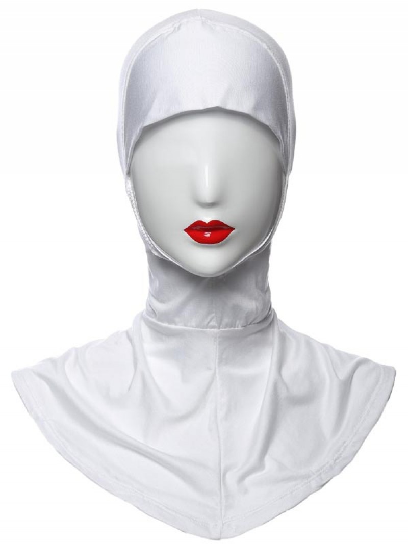 White Modal Structured Hijab Underscarf 