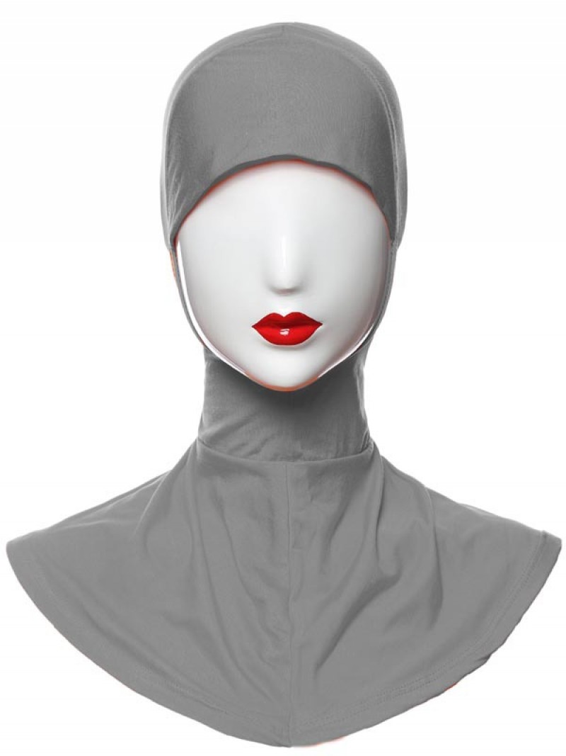 gray Modal Structured Hijab Underscarf 