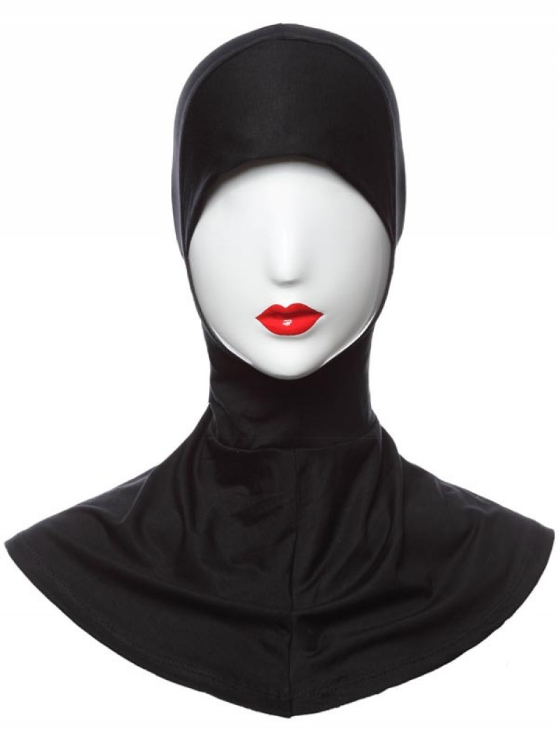 Black Modal Structured Hijab Underscarf 