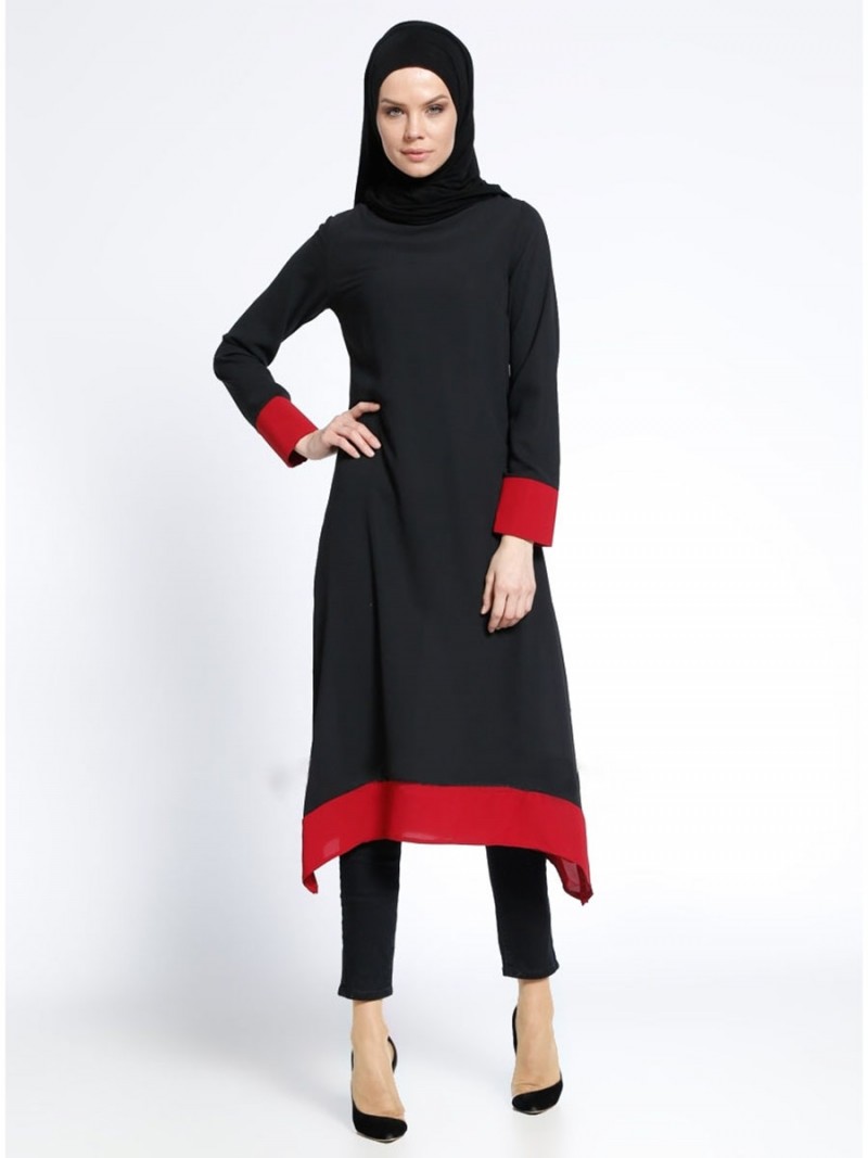 Red Basics Tunic Top L 