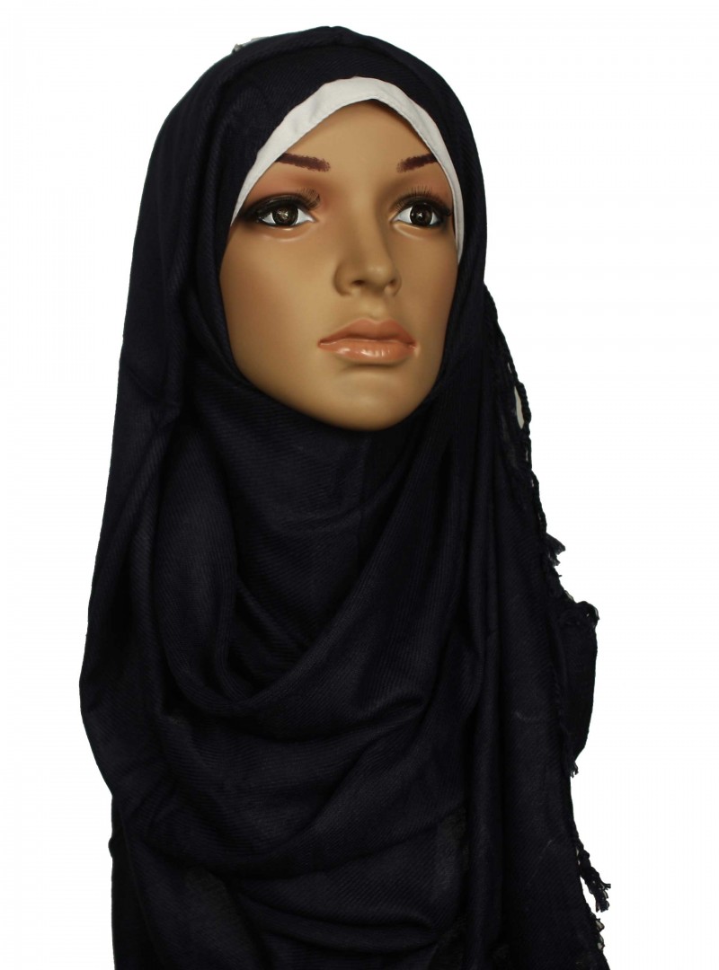 Navy Blue Pashmina Hijab