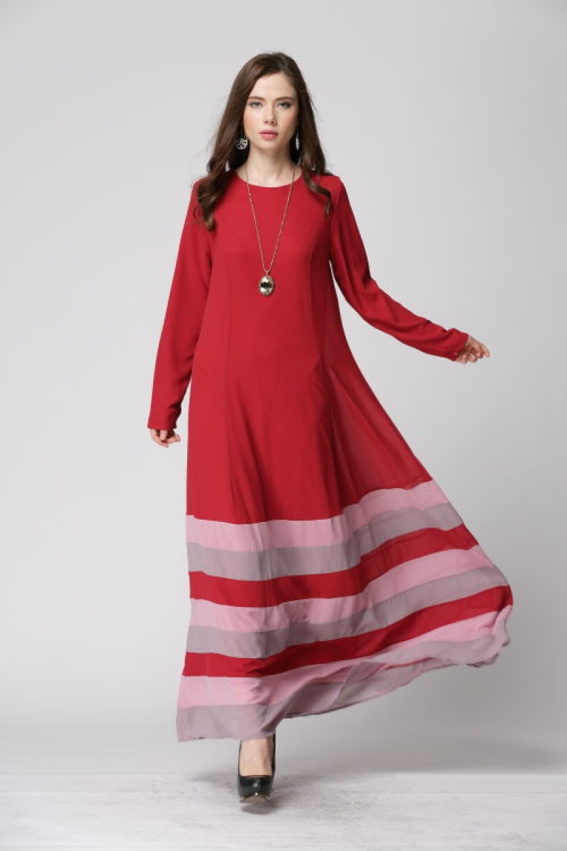 Wine Red Ethnic Tunic Top M 