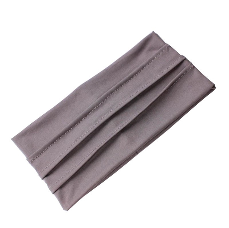 gray Pleated Hijab Tube Headband 