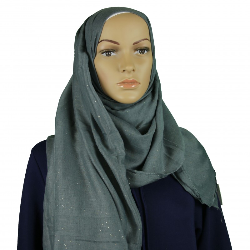 Grey Glitter Hijab
