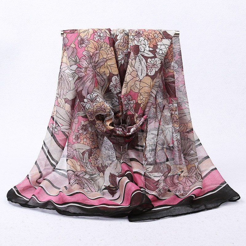  rose red Autumn Garden Print Hijab