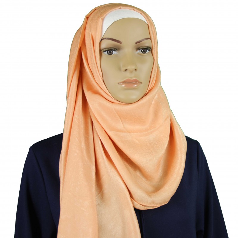 Nude Velvet Silk Maxi Hijab