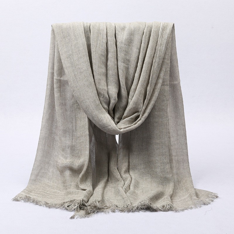 Gray Premium Modal Rustic Dye Herringbone Maxi Hijab