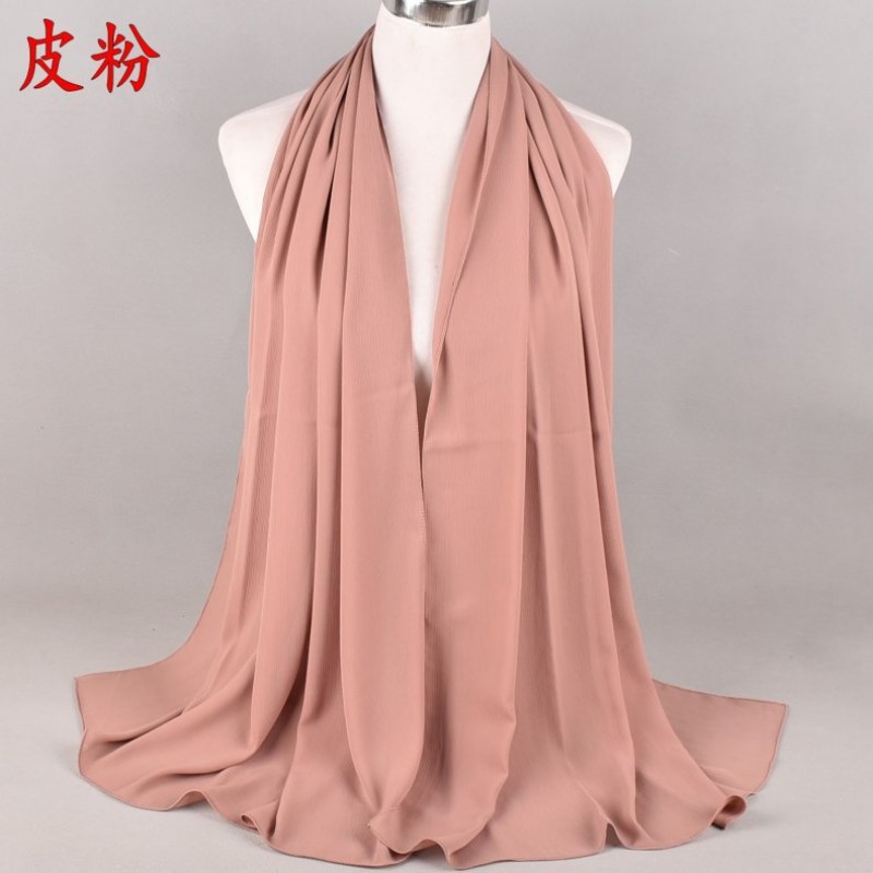 leather powder Premium Textured Pearl Chiffon Hijab