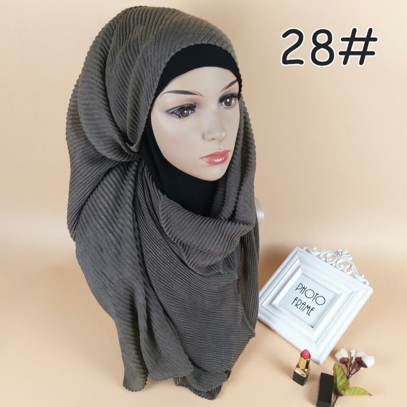 Medium Grey Classic Cotton Crinkle Maxi Hijab