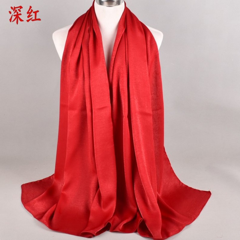 Dark red Premium Velvety Pearl Chiffon Maxi Hijab