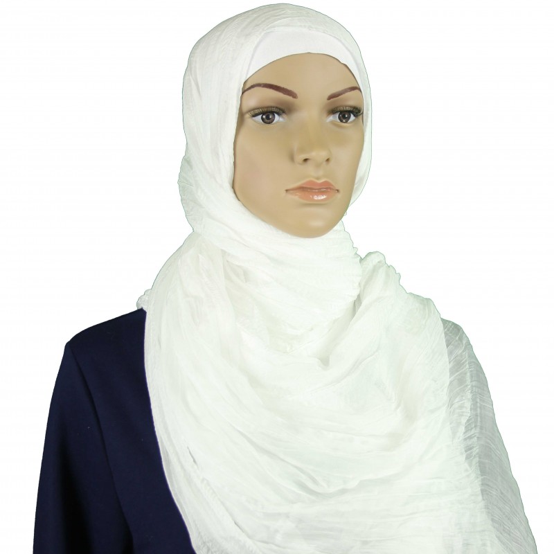 White Crushed Silk Extra Maxi