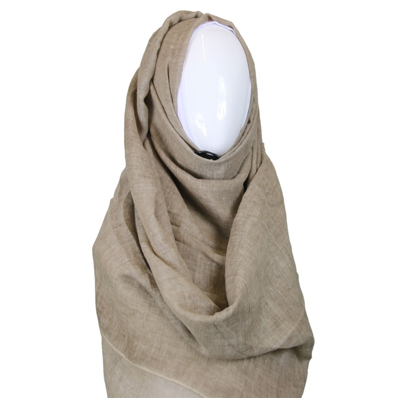 Beige Rustic Cotton Blend Hijab