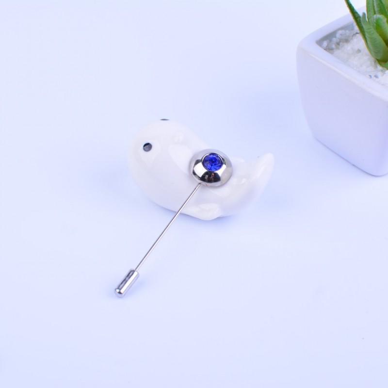 blue Silver Orb Hijab Pin 