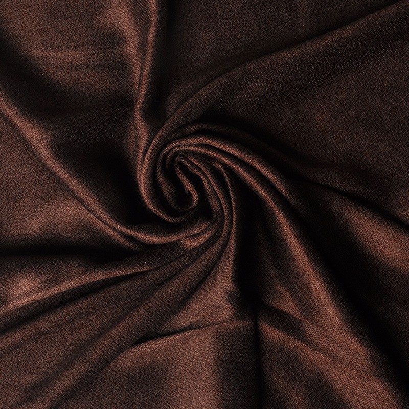 Coffee Thick Plain Cotton Satin Hijab