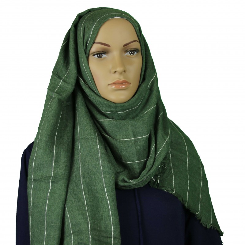 Green Striped Vogue Hijab