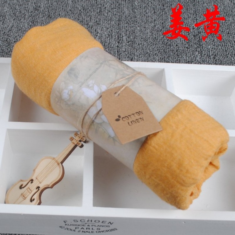 Turmeric 180x140cm Cotton Linen Plain Extra Maxi Hijab