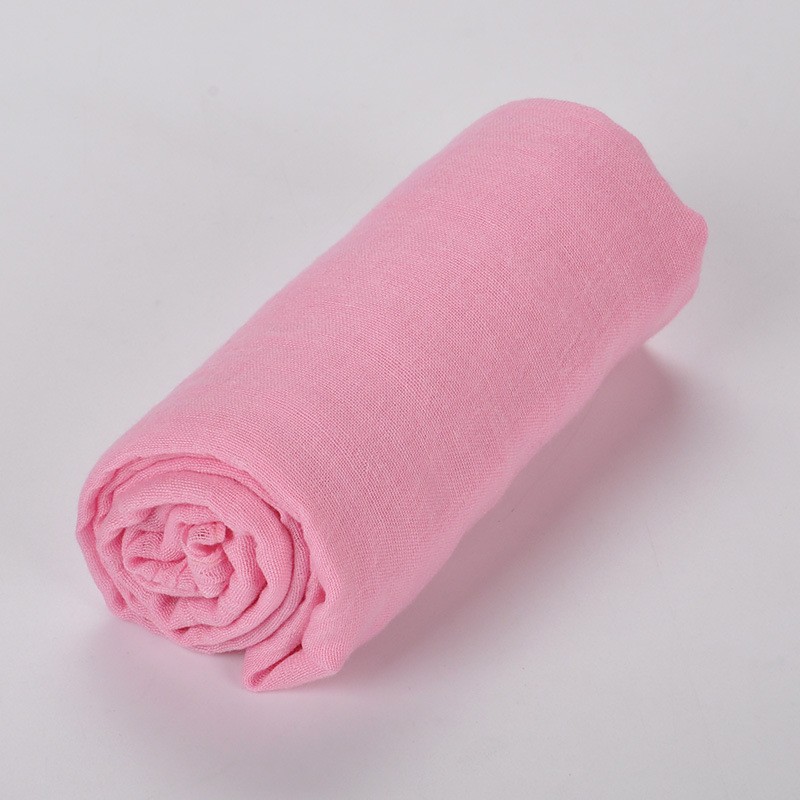 Pink Plain Maxi Tassel 180x90cm Cotton Hijab