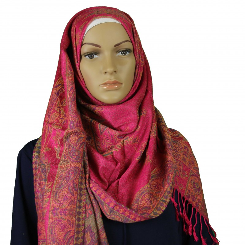 Pink Garden Paisley Pashmina