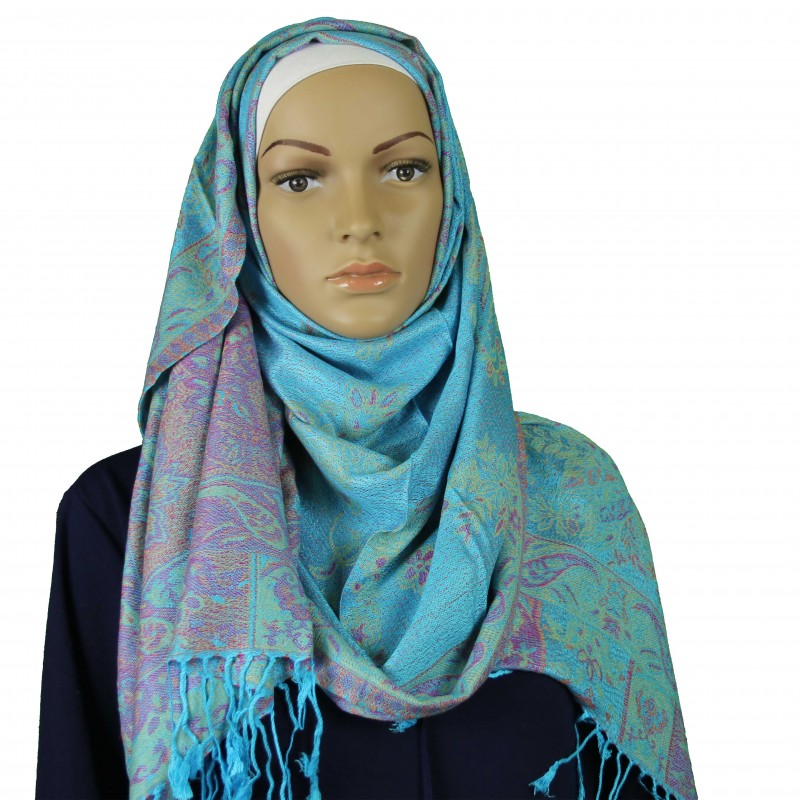 Ocean Garden Paisley Pashmina