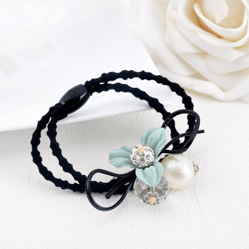 Green fruit Flower Pearl Bobble Hair band