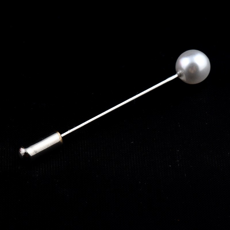 10 white Pearly Hijab Pin 10MM 