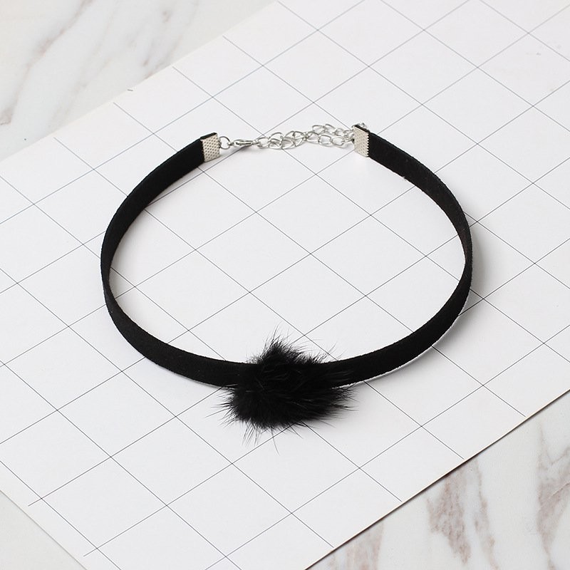 Black Pom Pom Choker