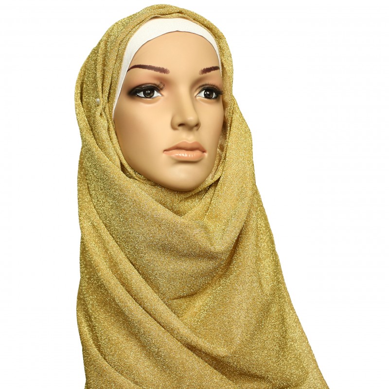 Golden Shimmer Hijab