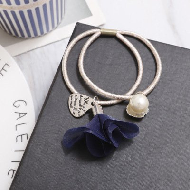 Navy Blue Loose Pearl Hairband