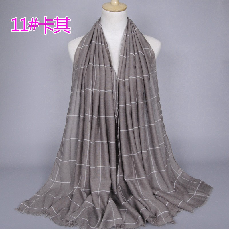 Khaki Large Lattice Hijab