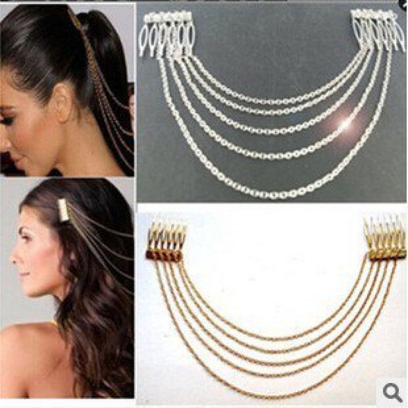 Gold Claw Hair Chain