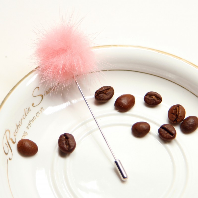 Pink Puffy Hijab Pin 
