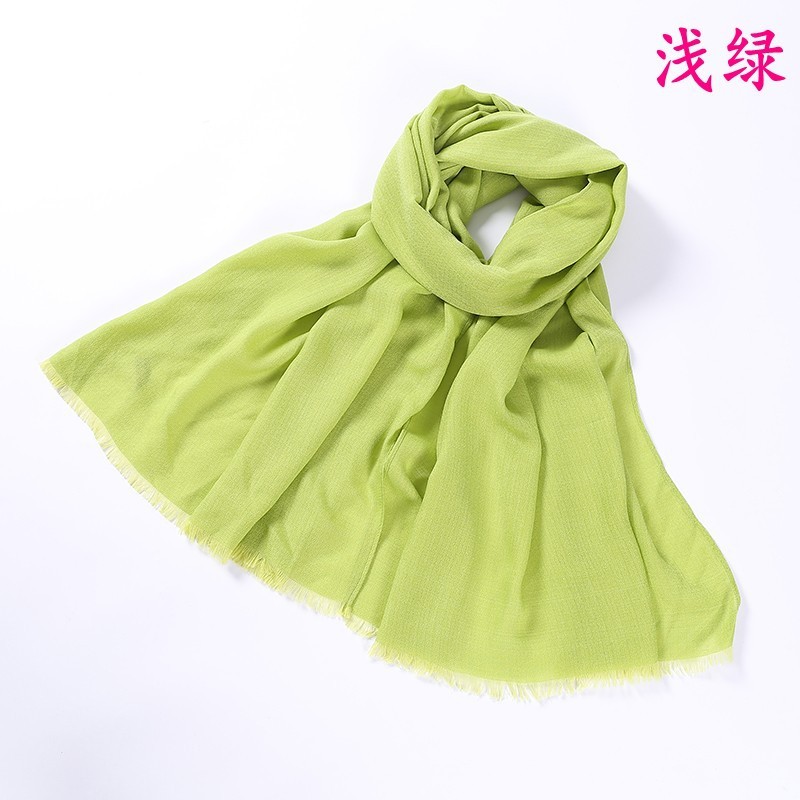 Light Green Plain Thick Intertwined Cotton Maxi Hijab