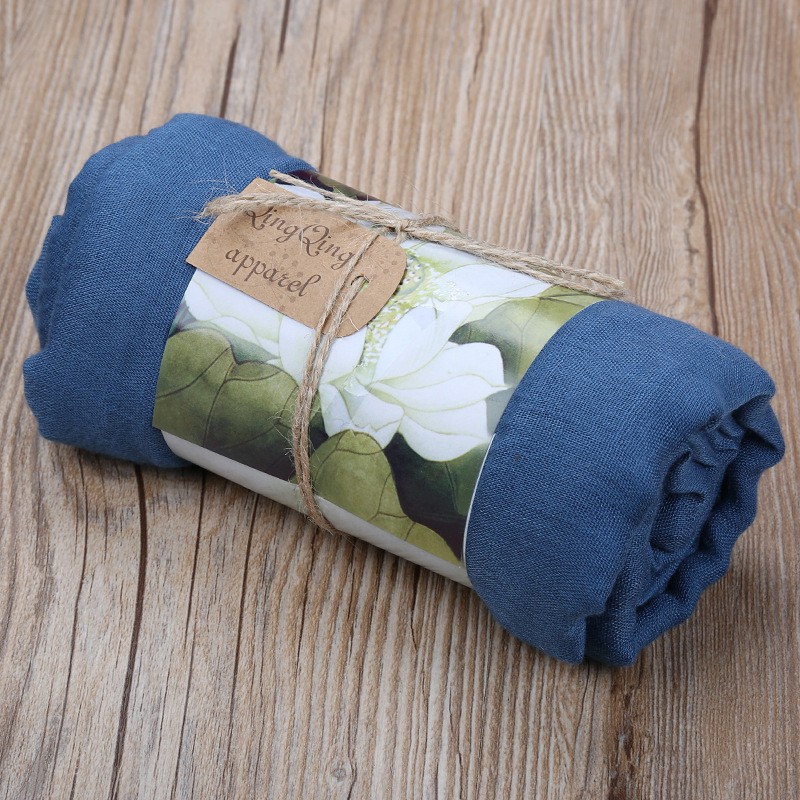 Blue gray Plain Cotton Extra 180x150cm Maxi Hijab
