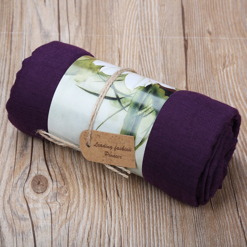 Violet Plain Cotton Extra 180x150cm Maxi Hijab