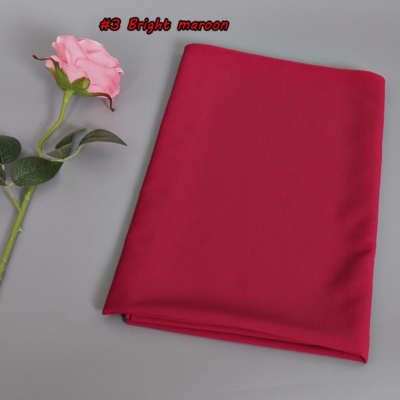 Burgundy Thick Bubble Chiffon Hijab