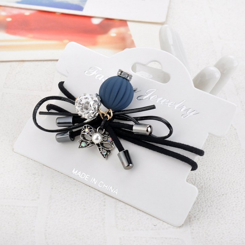 Navy Blue Pumpkin Hair Band