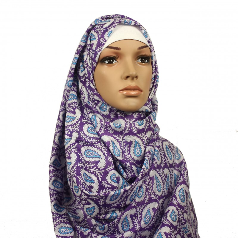 Cotton Paisley Plum