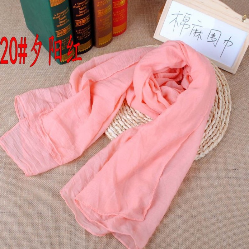 Red Sunset Plain Cotton Maxi 180x90cm Hijab