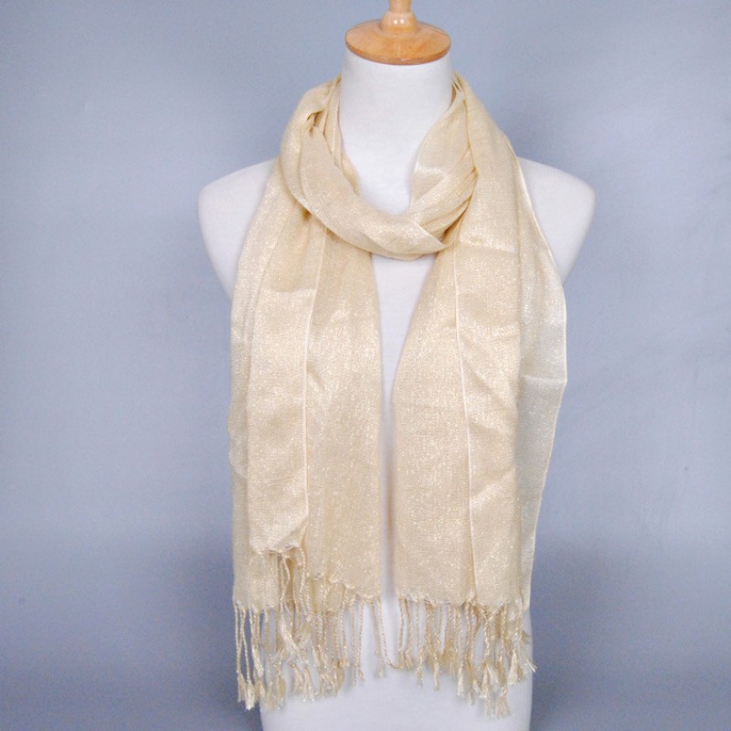 Beige Cotton Shimmery Lustre Hijab