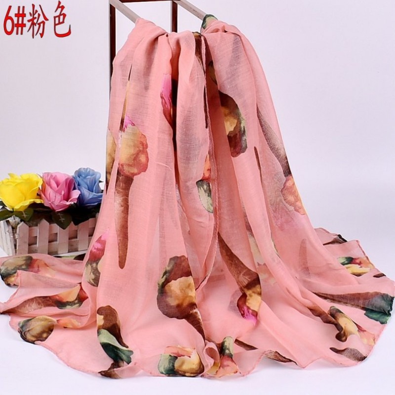 Pink Ice Cream Viscose Print Hijab